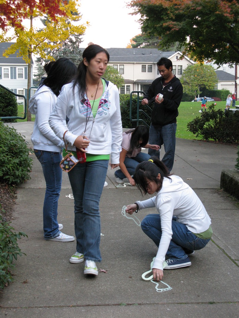 Everest College Students at Hillside Community Center Halloween Party