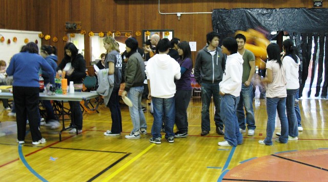 Everest College Students at Hillside Community Center Halloween Party