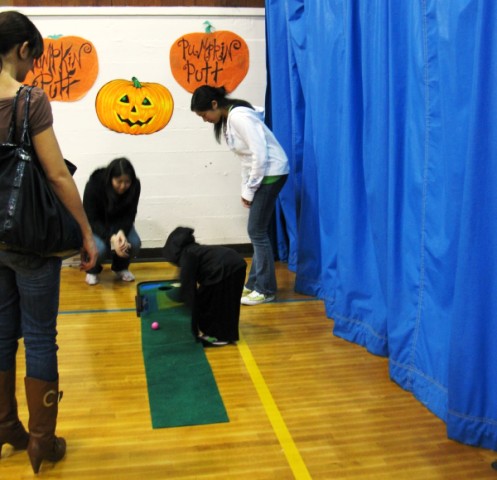 Everest College Students at Hillside Community Center Halloween Party