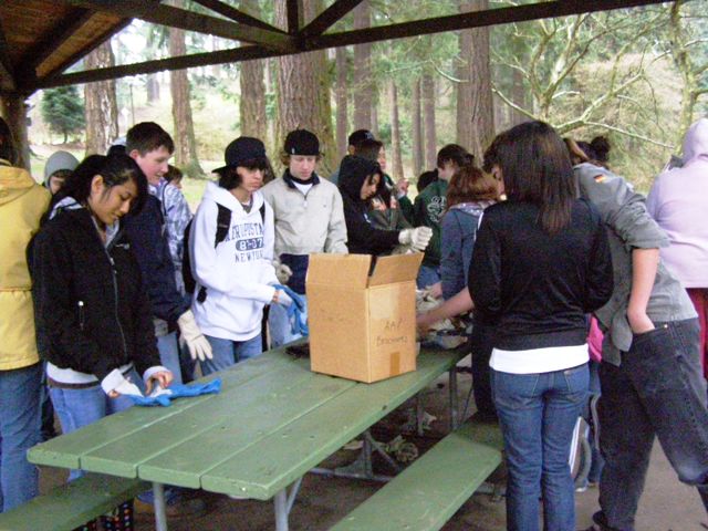 Vancouver Middle School Kids at Mt. Tabor Park