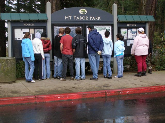 Vancouver Middle School Kids at Mt. Tabor Park